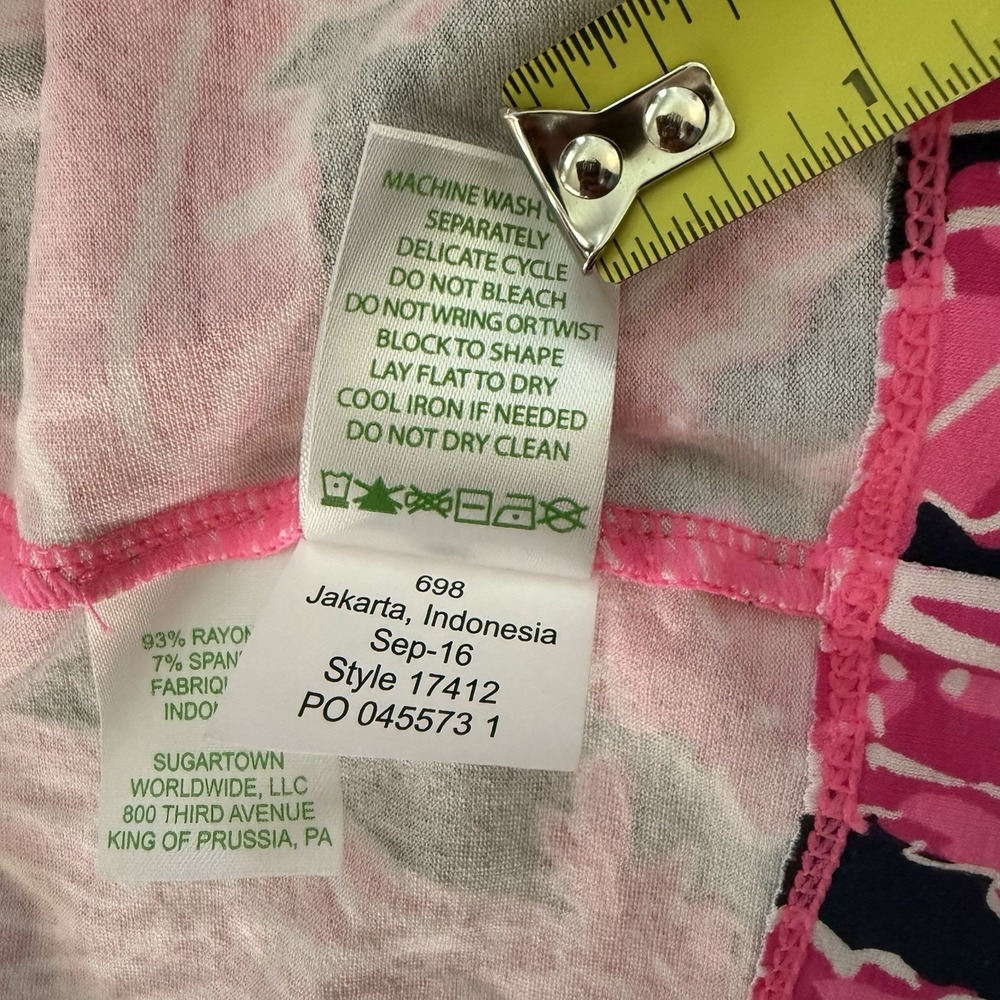 Lilly Pulitzer Pink Coco Safari Pineapple Ophelia Swing Dress Size‎ XS - Picture 7 of 7